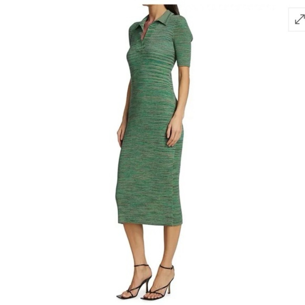 10 Crosby Derek Lam Green Knit Midi Dress